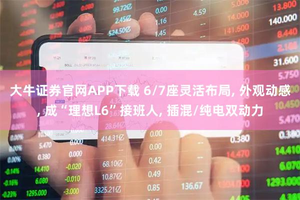 大牛证券官网APP下载 6/7座灵活布局, 外观动感, 成“理想L6”接班人, 插混/纯电双动力